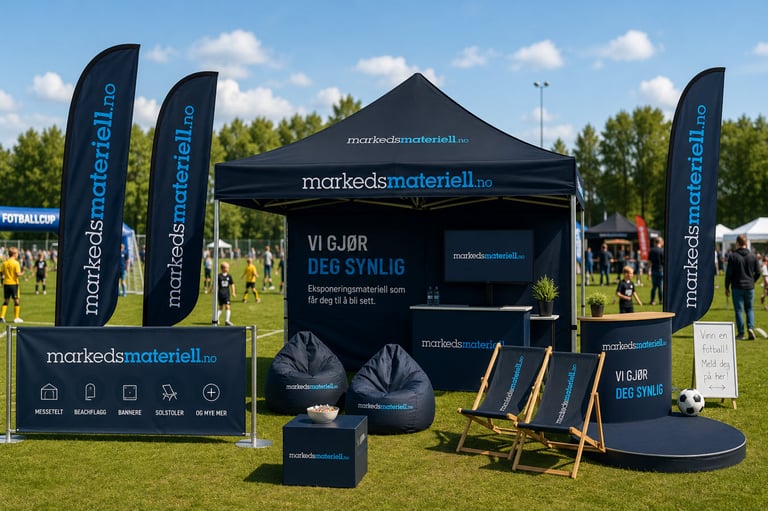 messestand utendørs - Markedsmateriell gjør deg synlig